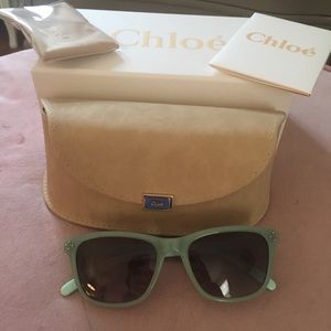 Chloe Aqua/ sea foam sunglasses brand new in box!!